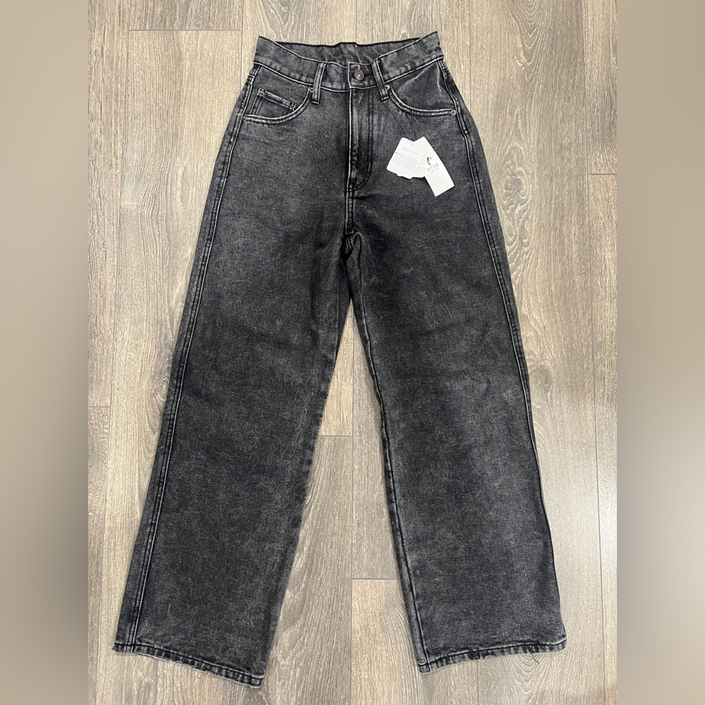 Brand NEW with tags WEGO wide leg jeans - size 24/small - dark wash